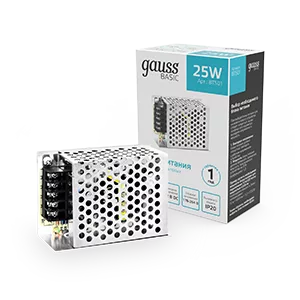 Блок питания Gauss Basic 12V 25W IP20 1/140