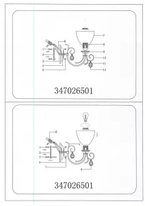 Настенный светильник MW-Light Фелиция бронзовый 347026501