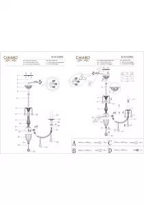 Потолочный светильник CHIARO Габриэль латунь 491013008