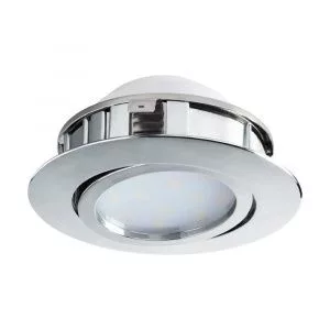 95848 Светодиодный встраиваемый светильник PINEDA регулир., 1х6W(LED), Ø84, пластик, хром EGLO