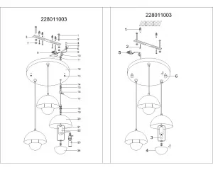 Потолочный светильник MW-Light Космос хром 228011003