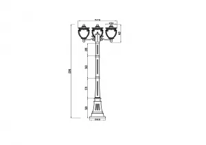 Садово-парковый светильник Maytoni Outdoor O414FL-03BZ