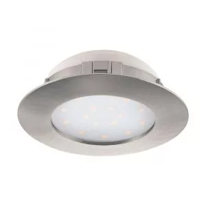 95889 Светодиодный встраиваемый светильник PINEDA, 1х12W(LED), Ø102, IP44, пластик, никель матовый EGLO