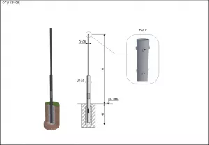 ОПОРЫ ТРУБЧАТЫЕ НЕСИЛОВЫЕ: ОТ(133/108), ОТ(133/108)ф