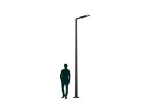 Светильник для освещения улиц и площадей GALAXY LED 55W DW 827 RAL9006 POLE 5M D130 (в комплекте ЗДФ) 4730000190