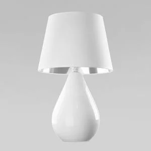 Настольный светильник с тканевым абажуром TK Lighting Lacrima White 5453