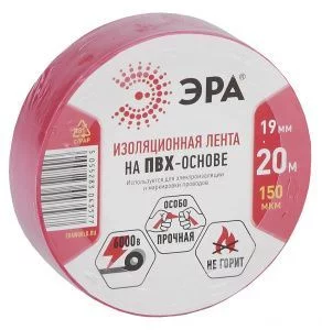 Изолента ЭРА ET1920RED ПВХ 19мм х 20м красная