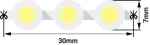 Светодиодная лента 24V IP65 холодного белого свечения, DSG560-24-W-65  SWG