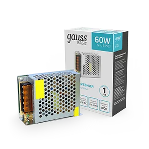 Блок питания Gauss Basic 12V 60W IP20 1/120