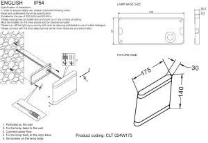 Влагозащищенный светильник Crystal Lux CLT 024W175 DG