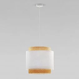 Подвесной светильник с тканевым абажуром TK Lighting Boho White 6529