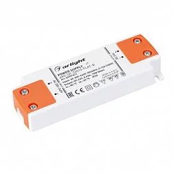 Блок питания ARV-SP-24015-FLAT-B (24V, 0.63A, 15W) (Arlight, IP20 Пластик, 5 лет)