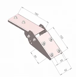 Кронштейн регулируемый консольный КРК1 50-90-1,5