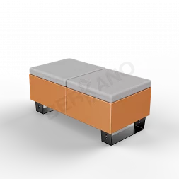 Скамейка Brick 120 Orange / Gray