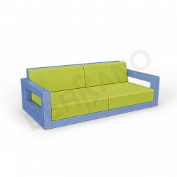 Диван Quarter lounge с подушками Wave Blue / Green