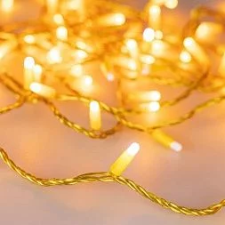 Светодиодная гирлянда ARD-STRING-CLASSIC-10000-YELLOW-100LED-MILK-FLASH Yellow (230V, 7W) (Ardecoled, IP65)