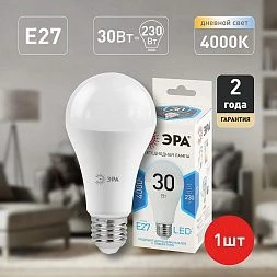 Лампочка светодиодная ЭРА STD LED A65-30W-840-E27 E27 / Е27 30Вт груша нейтральный белый свет