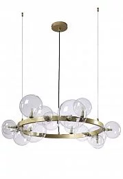 Люстра Crystal Lux AGATA SP15 V2 GOLD/TRANSPARENTE