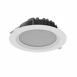 Светильник светодиодный "ВАРТОН" Downlight круглый встраиваемый 230*81 мм 40W 4000K IP54/20 DALI RAL9010 белый матовый