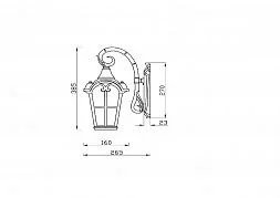 Настенный светильник (бра) Maytoni Outdoor O413WL-01BZ