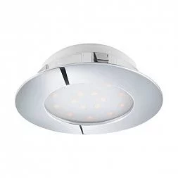 95888 Светодиодный встраиваемый светильник PINEDA, 1х12W(LED), Ø102, IP44, пластик, хром EGLO