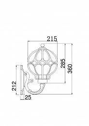 Настенный светильник (бра) Maytoni Outdoor O024WL-01G