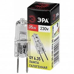 Лампочка галогенная ЭРА GY6.35-JCD-35W-230V GY6.35 35Вт капсула теплый белый свет