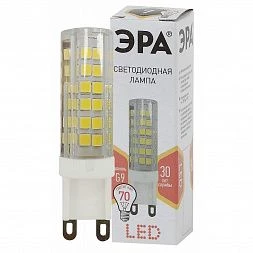 Лампочка светодиодная ЭРА STD LED JCD-7W-CER-827-G9 G9 7Вт керамика капсула теплый белый свет