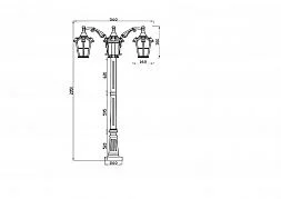 Садово-парковый светильник Maytoni Outdoor O413FL-03GB