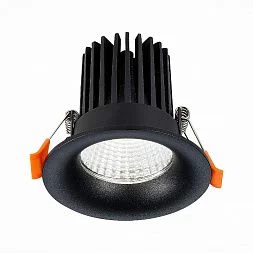 Св-к встр. Черный LED 1*10W 3000K 900Lm Ra>90 38° IP20 D85xH75 170-240V Встраиваемые светильники ST703.438.10