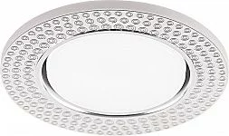 Светильник встраиваемый с белой LED подсветкой Feron CD4029 потолочный GX53 без лампы,  прозрачный, хром