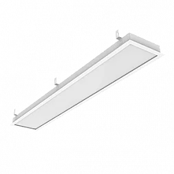Светодиодный светильник "ВАРТОН" GR270/F 2.0 35 Вт 4000К с рассеивателем опал 1215*207*50мм с планками для подвеса IP40 c РАМКОЙ монтажный размер 1188х180мм аварийный автономный постоянного действия