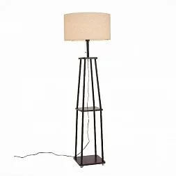 Торшер ST-Luce Черный, Коричневый/Бежевый E27 1*40W (из 2-х коробок) MENOLA SLE302.405.01