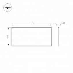 Панель IM-600x1200A-48W White (Arlight, IP40 Металл, 3 года)