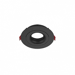 Рамка для модульного светильника "ВАРТОН" FLEX 50 02 круглая встраиваемая 110х45мм RAL9005 черный муар поворотная